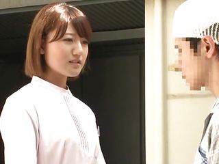 nice japanese nurse helps her needy patient