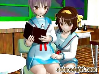 3D sheboy anime coed oralsex and hard fucked in the classroom
