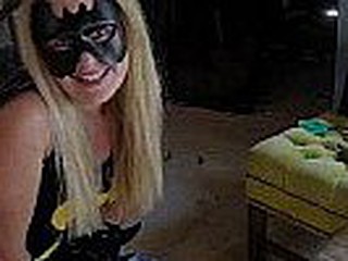 Who would have guessed that Batgirl had such great oral talent!!! She swallows that big thropping dick and its cum like the true superhero she is and has the guy moaning in pleasure.